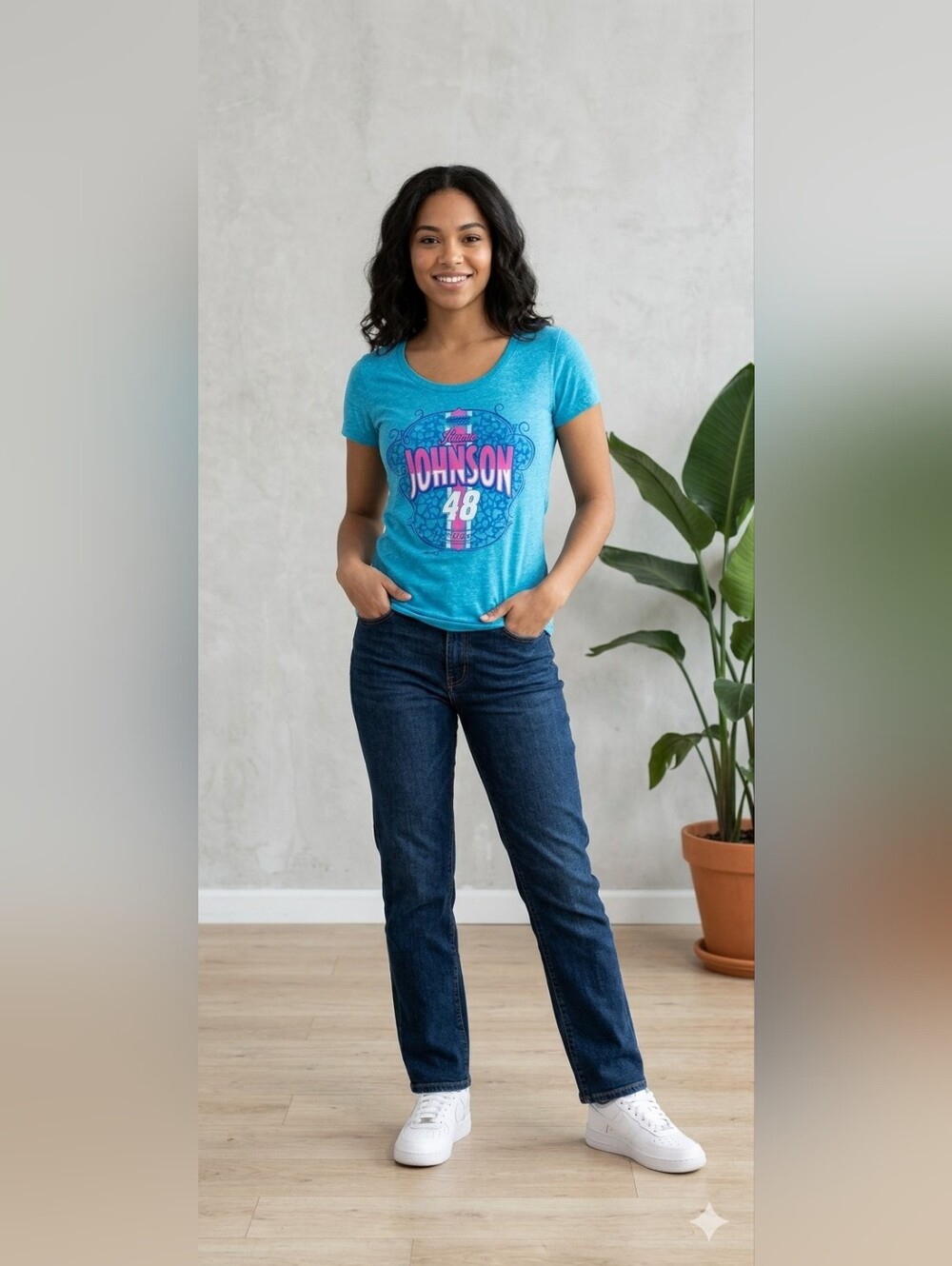 Jimmie Johnson 48 NASCAR Womens Ladies T Shirt NWT Size S